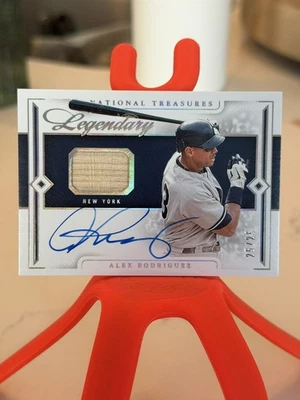 ‘24 Panini National Treasures Alex Rodriguez Legendary Lumber Signatures /25 - Image 1 of 2