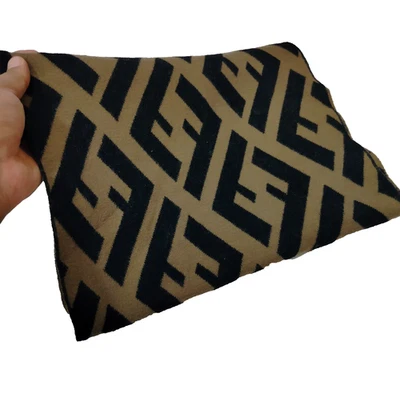 Fendi FF Scarf Muffler Stole wrap Lana Wool Viscose Nylon made in Italy beige - Image 1 of 4