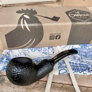 Chacom Reverse Calabash Sandblasted Black Briar Tabakpfeife France - Neu - Bild 1 von 6