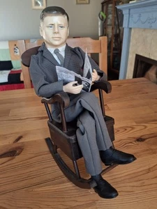 Amazing Vintage 1963 President John F Kennedy JFK Doll In Rocking Chair By Kamar - Picture 1 of 21