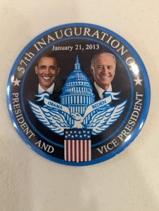 Obama Biden 2013 Inauguration Button 57th President Vice President Pinback - Picture 1 of 2