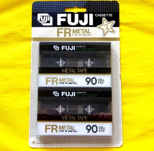2x Cintas de Cassette FUJI FR Metal 90 1982-1984 + EMBALAJE ORIGINAL + SELLADO + Im 2er-Blister + - Imagen 1 de 3