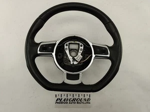 Audi TT MK2 8J Coupe Leather Steering Wheel Black Fits 2008-2015 08 09 10 11 12 - Picture 1 of 12