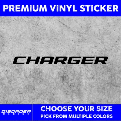DODGE CHARGER [VINYL STICKER]-for Car/Truck WINDOW-LAPTOP-FOLDER-U PCK COLR/SZE - Image 1 of 4