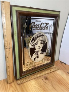 Vintage Coca-Cola Werbung Spiegel HILDA CLARK 60er Pub Bar Erinnerungsstücke Dekor 15x12 - Bild 1 von 4