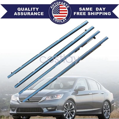 Cinturón de sellado para molduras de ventana exterior Honda Accord 2013-18 4 piezas Foto 1 de 4