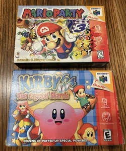 Mario Party (N64, 2001) – CIB – Complete - Authentic Kirby Crystal Shards Manual - Picture 1 of 15