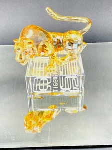 SWAROVSKI CRYSTAL TIGER GOLD CLEAR LARGE ASIAN SYMBOL # 5301559 - Picture 1 of 6