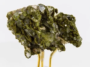 Green Epidote and Quartz Crystal Cluster Hakkari Turkey 79mm 121g H2096 - Picture 1 of 13
