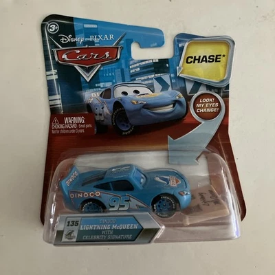 Disney Pixar Cars Chase Dinoco Lightning McQueen With Celebrity Signature Nice! - Image 1 of 4