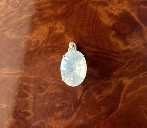Blue Moon Quartz & Diamond Yellow Gold Pendant. - Picture 1 of 2
