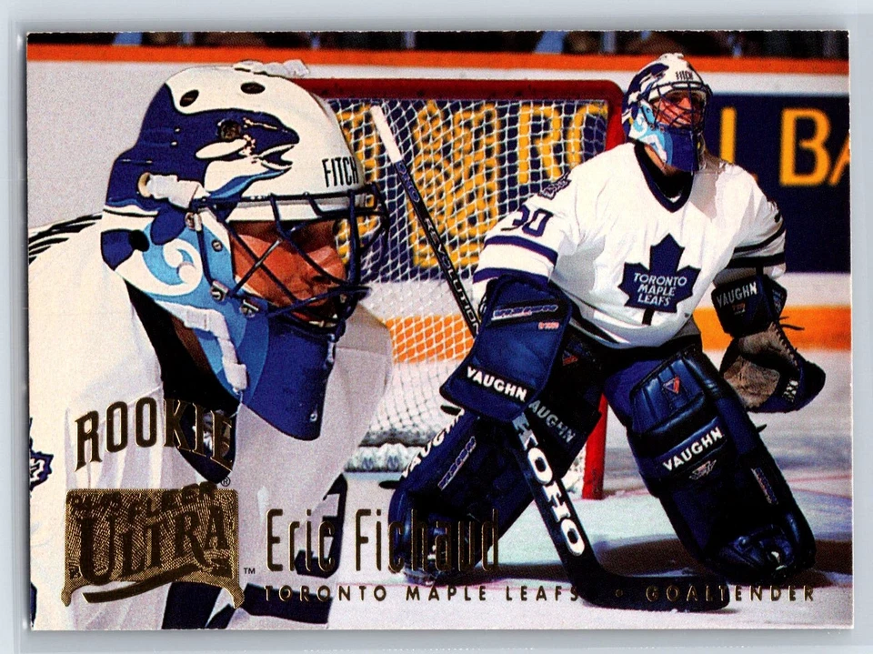 1994-95 Fleer Ultra Eric Fichaud Rookie Toronto Maple Leafs RC #376 - Image 1 of 2