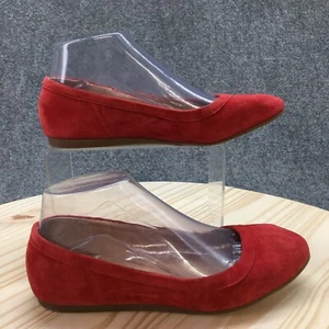 Crown Vintage Shoes Womens 6.5 M Melidee Casual Slip On Ballet Flats Red Suede - Picture 1 of 16