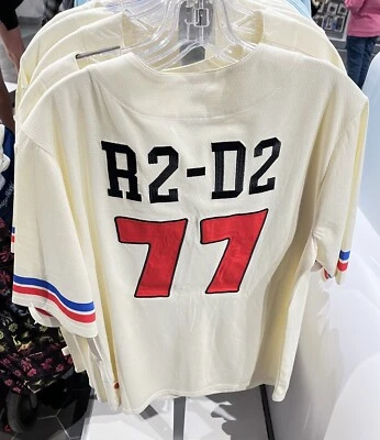 Disney Star Wars R2-D2 Baseball Jersey R2-D2 77 Baseball Jersey XL NEW W/ TAG - Image 1 of 4