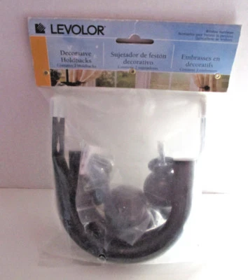Levolor Декоративные Задержки 2 в упаковке все оборудование для подвешивания включено нераспечатанное - Изображение 1 из 4