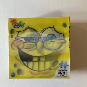 Nickelodeon Spongebob Squarepants Lenticular Puzzle 100 pc Jigsaw 12” X 9” NEW - Picture 1 of 3
