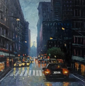 St Francisco streets, oil painting 16"x16" - Picture 1 of 6