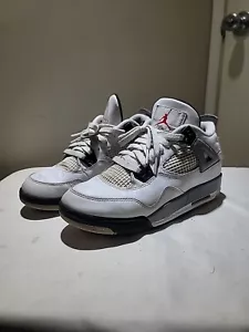 Nike Air Jordan 4 IV weiß Zement Retro Jordan 836016-192 Gr. 7Y/8,5 Damen - Bild 1 von 11