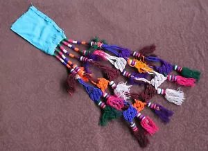 Borlas de tela afgana, coloridas borlas tribales étnicas boho, borla decorativa - Imagen 1 de 8