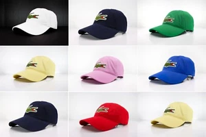 LACOSTE Big Crocodile Logo Cap Adjustable Hat Golf Tennis Baseball NEW MSRP $65 - Picture 1 of 9