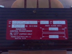Tierney Electrical Mfg. AC50PT-5V2A Potential Transformer 1J-1755-D11 - Picture 1 of 2