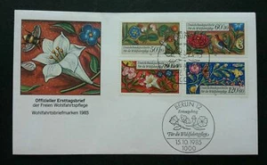 [SJ] Germany Butterflies & Flowers 1985 Bird Flora Fauna Moth Insect Plant (FDC) - Picture 1 of 5