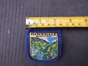 Vintage Stoffabzeichen/Patch Dovedale Derbyshire Peak District Wasserfälle Souvenir - Bild 1 von 6