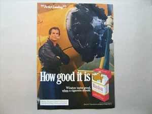 1973 Winston Cigarettes "Perfect Landing--Aircraft"--vintage '73 ad from estate - Picture 1 of 1