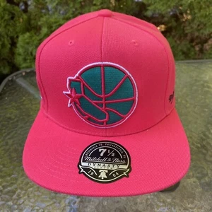 Golden State Warriors Mitchell & Ness NBA Fitted Hat Pink Size 7 ½ - Picture 1 of 8