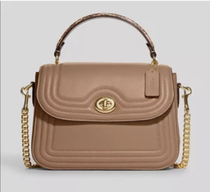 Bolso Coach Marlie Bolso Nuevo con Etiquetas $428 Beige - Imagen 1 de 2