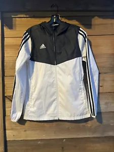 Adidas Tiro 3 Stripe White and Black Full Zip Windbreaker Lightweight Jacket XS - Picture 1 of 12