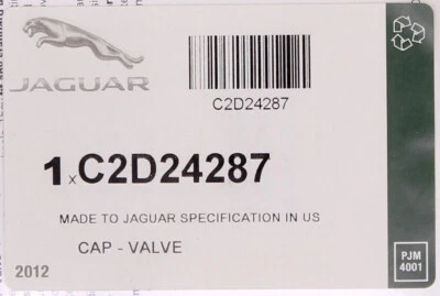 Genuine Jaguar Valve Cap Part Number - C2D24287 - Image 1 of 2