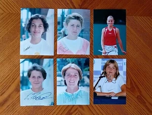 6 x signierte 7 x 5 Original Pressefotos von Tennisstars aus den 90er Jahren - Bild 1 von 8