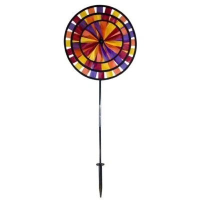 14" de ancho, decoración color otoño triple rueda viento suelo spinner, ITB-2732 Foto 1 de 3