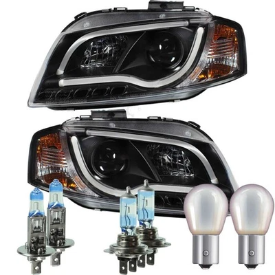 Juego De Faros Tube Light TFL LTI Para Audi A3 8P 03-08 Luz De Día Óptica Foto 1 de 4