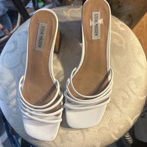 Mulas blancas Steve Madden 9,5 - Imagen 1 de 6