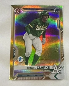 2021 Bowman Draft 1st Edition Gold Foil /50 Denzel Clarke #BD-128 - Picture 1 of 2