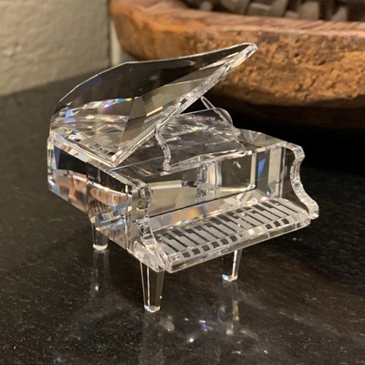 Piano de cola Swarovski plata cristal 174506 sin taburete ni caja - Excelente Foto 1 de 4