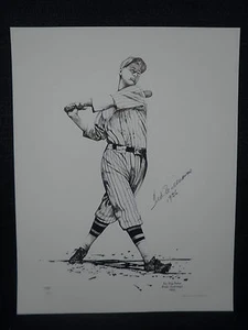 Litografía de béisbol JSA firmada por los Medias Rojas de Boston 1936 por los Padres de San Diego de Ted Williams - Imagen 1 de 6