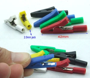 30 Stück 6 Farben Prüfspitzen Krokodilklemmenzange für 2 mm Bananenstecker Multimeter - Bild 1 von 3