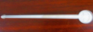 White Swizzle Stick from American Airlines w/Round top containing Logo - Picture 1 of 4