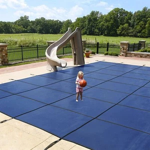 NEW 20'x40' Pool Safety Cover Blue 18-Year Mesh (No Step) WS390BU With Hardware - Picture 1 of 5