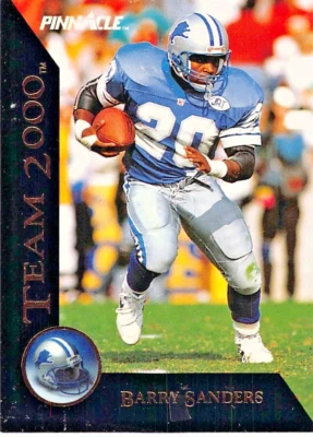1992 Pinnacle Football Barry Sanders Team 2000 #21 NM/MT DETROIT LIONS - Image 1 of 2