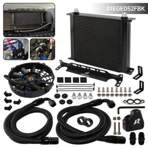34 Row Oil Cooler+Sandwich Plate adapter For LS1 LS2 LS3+7"Electric Fan+Bracket - Picture 1 of 11