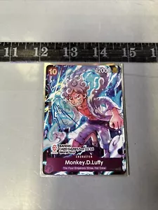 ONE PIECE CARD GAME MONKEY.D.LUFFY P-041 BANDAI CARD GAMES FEST 23-24 INGLESE - Foto 1 di 4
