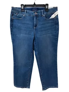 Talbots Jeans 8P Simply Flattering 5 Pocket Crop Med Wash Inseam 22" New NWT - Picture 1 of 6