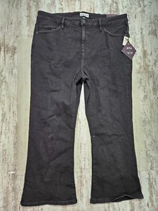 Ava & Viv Women's Plus Size High-Rise Ankle Bootcut Stretch Jeans Size 18W Black - Picture 1 of 12