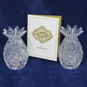 New Shannon Crystal Pineapple Salt and Pepper Shaker Set By Godinger - Picture 1 of 7