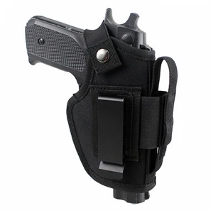 Tactical Concealed Carry IWB OWB Gun Holster with Metal Clip with Magazine Slot - Picture 1 of 11