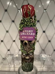 ANGRY ORCHARD Rose Cider (2 Sided, 3D) draft cider tap handle, Man Cave Pub - Picture 1 of 5
